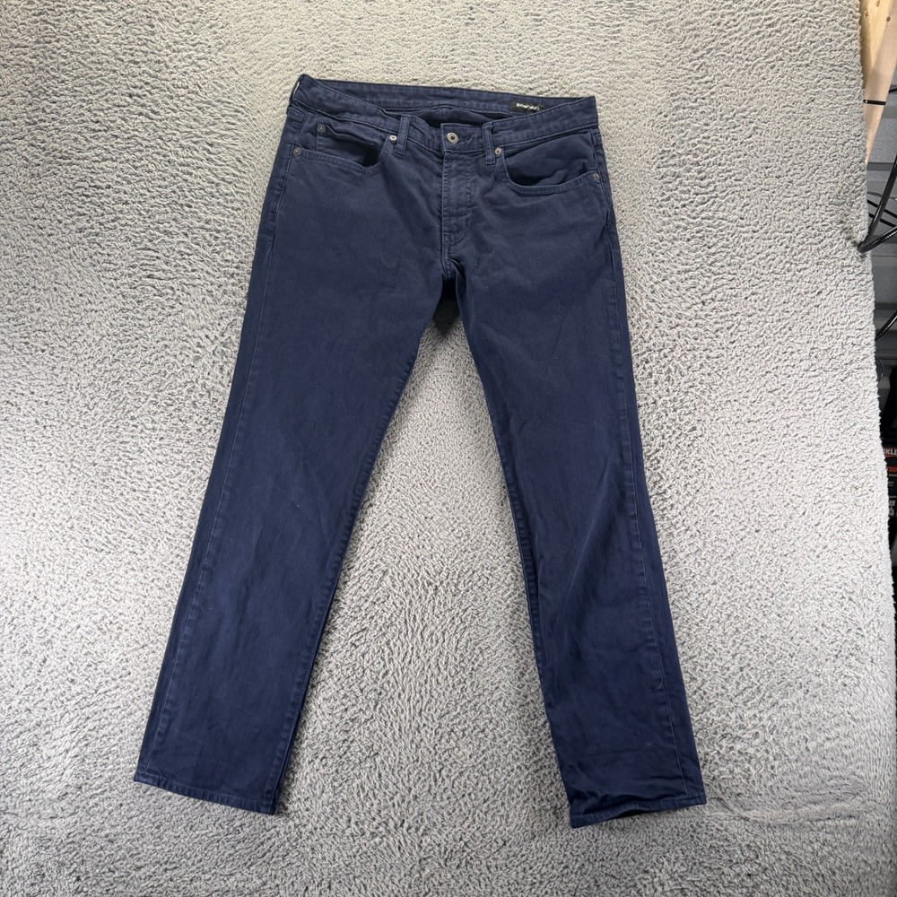 Bonobos Jeans Men 32x30 Blue Cotton Denim Straight Leg Slim Fit Workwear Stretch